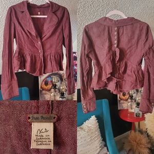 Vintage early 2000's FP Croped ruffle jacket xs
